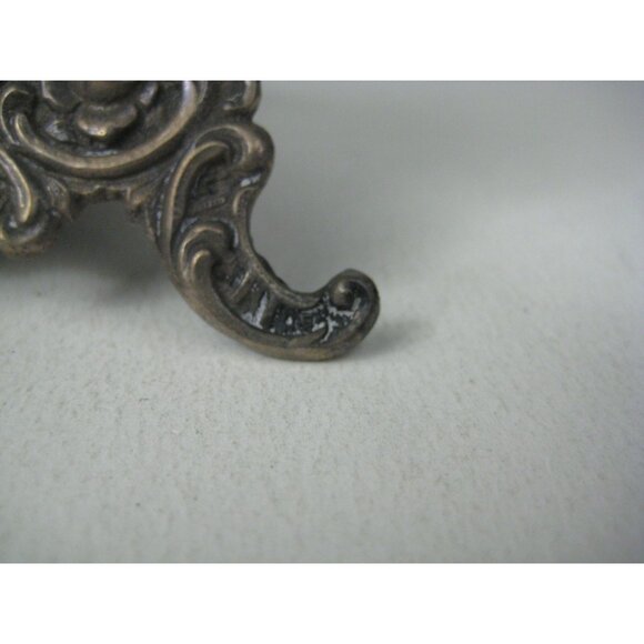 Antique Silver 800 Ornate Oval Picture Frame Blue Velvet Table Top Easel 1920s - Picture 4 of 14